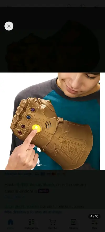 Guante Electrónico Marvel Avengers con Luz y Sonido - miniatura 4