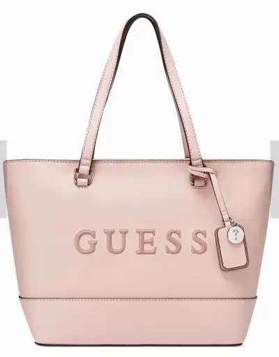 Bolso tote rosa Guess con logo - miniatura 1