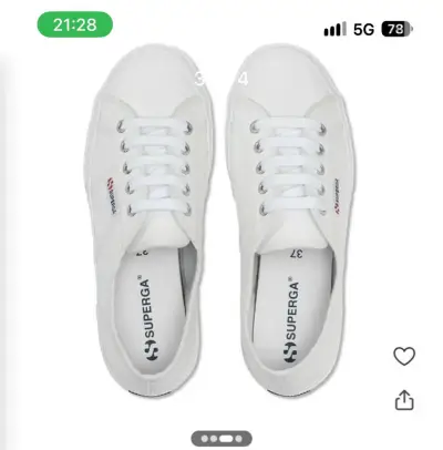 Zapatillas blancas de lona Superga 2750 - miniatura 1