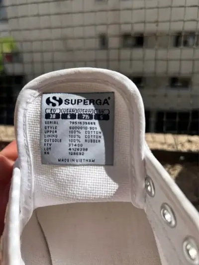 Zapatillas blancas de lona Superga 2750 - miniatura 3