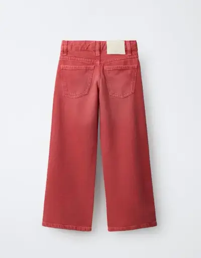 Pantalones anchos rojos para mujer Zara - miniatura 2