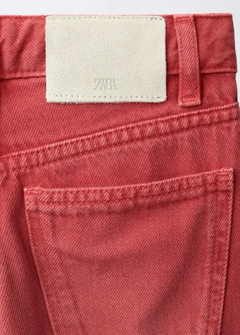 Pantalones anchos rojos para mujer Zara - 3