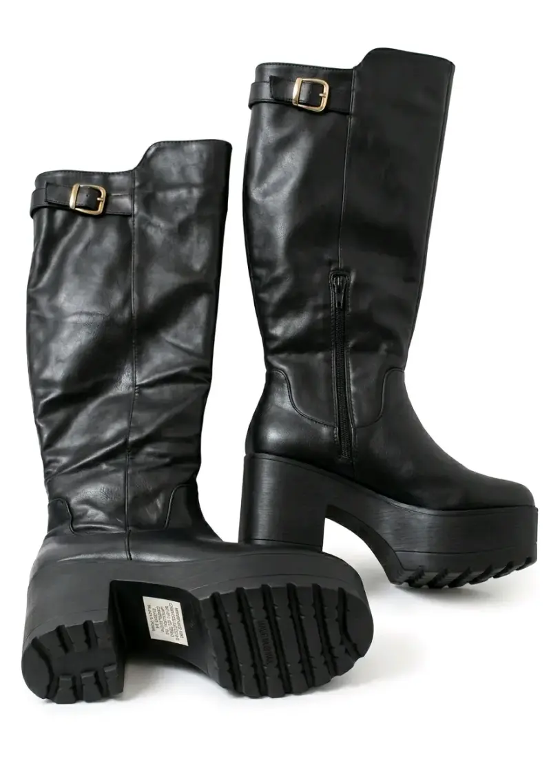 Botas negras de cuero sintético Palizzio - 2