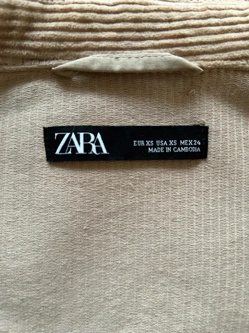 Chaqueta de pana beige Zara para mujer - 3
