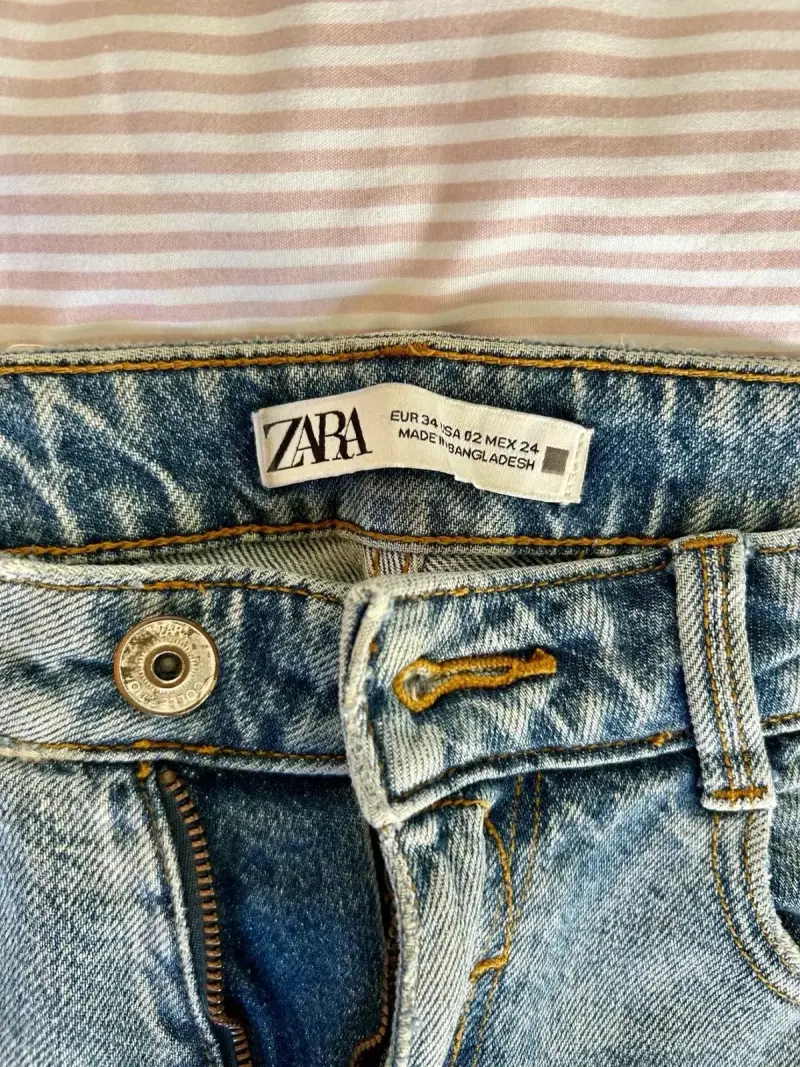 Jeans Zara para mujer desgastados - 3