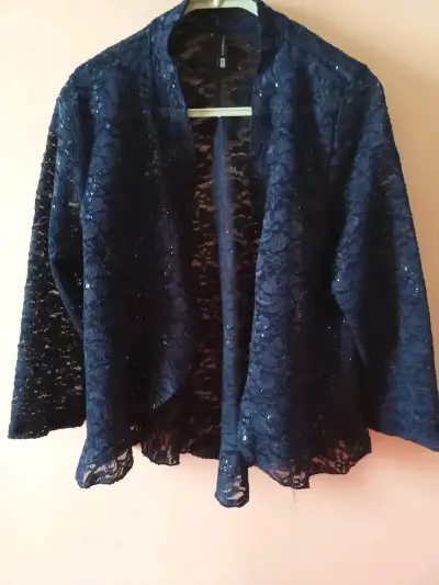 Chaqueta de Encaje Azul con Lentejuelas - miniatura 1