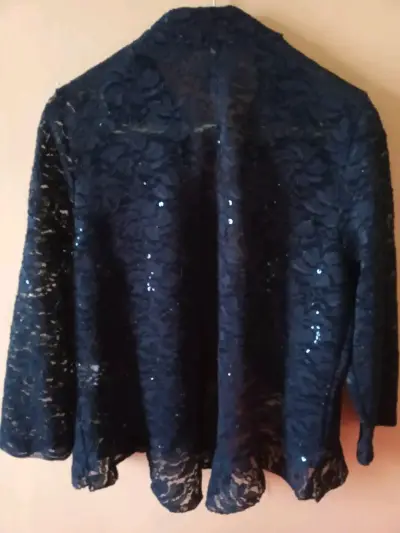 Chaqueta de Encaje Azul con Lentejuelas - miniatura 3