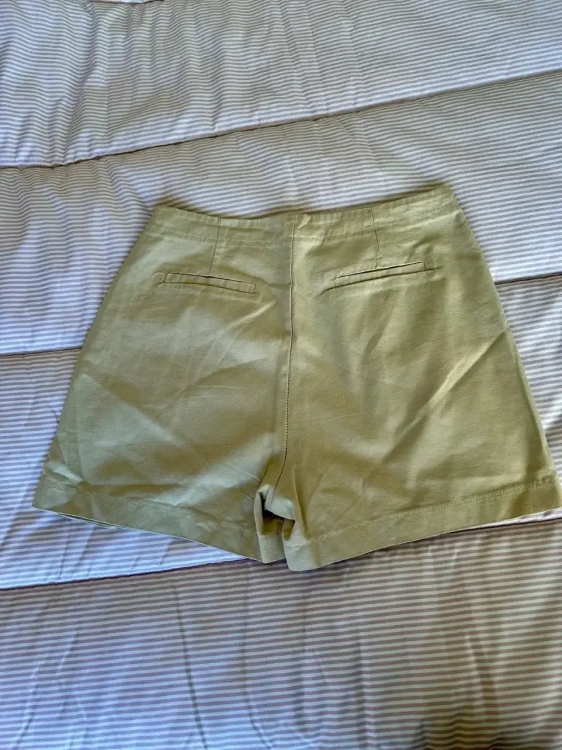 Falda pantalón beige de mujer talla S - 2