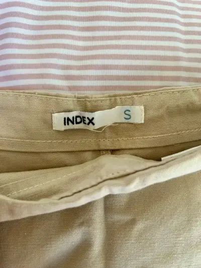 Falda pantalón beige de mujer talla S - miniatura 3