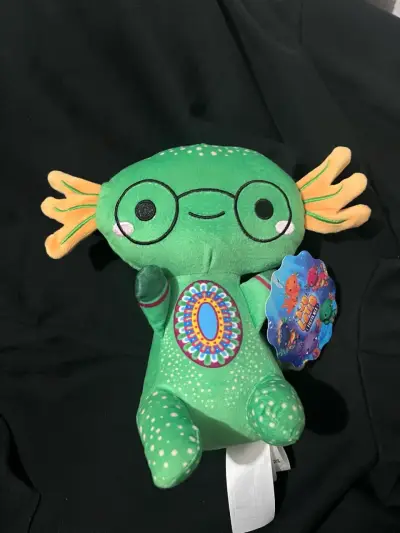 Peluche axolote verde con gafas - miniatura 1