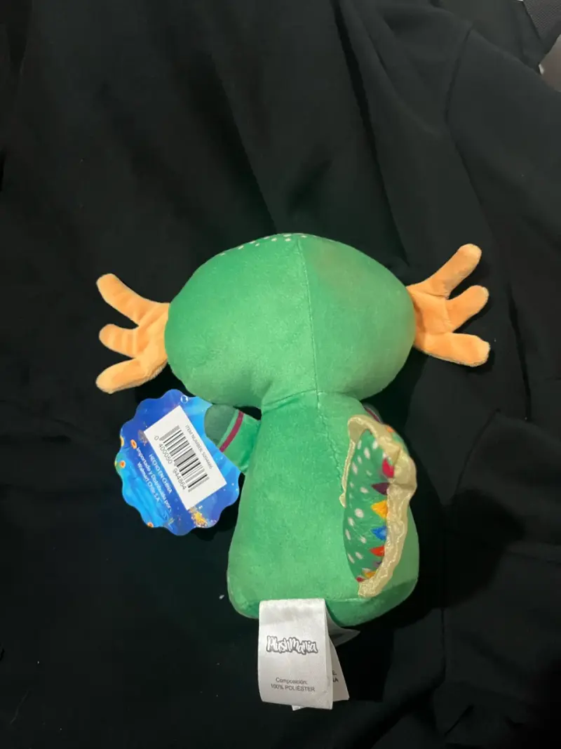 Peluche axolote verde con gafas - 2