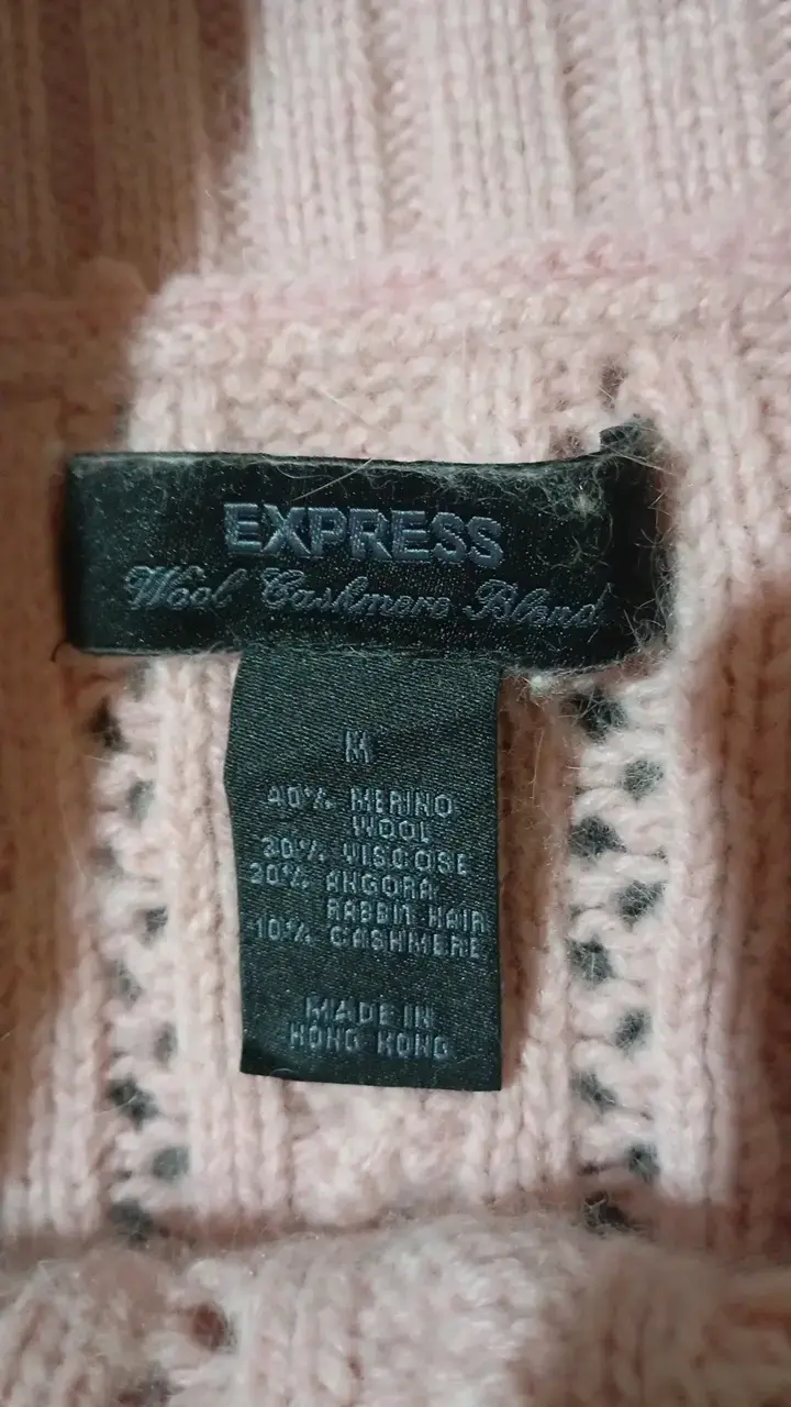 Suéter de lana rosa Express con cuello caído - 2