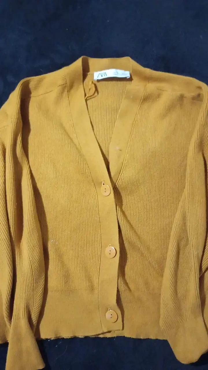 Cardigan mostaza Zara para mujer - 2