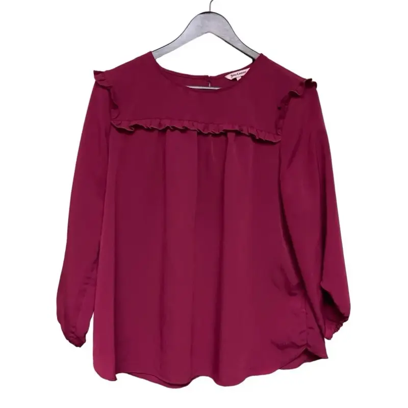 Blusa Juicy Couture color burdeo, talla S - 4