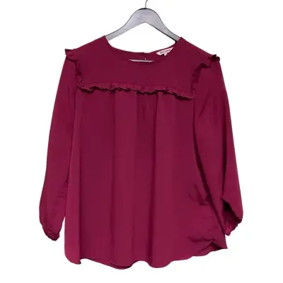 Blusa Juicy Couture color burdeo, talla S - miniatura 4