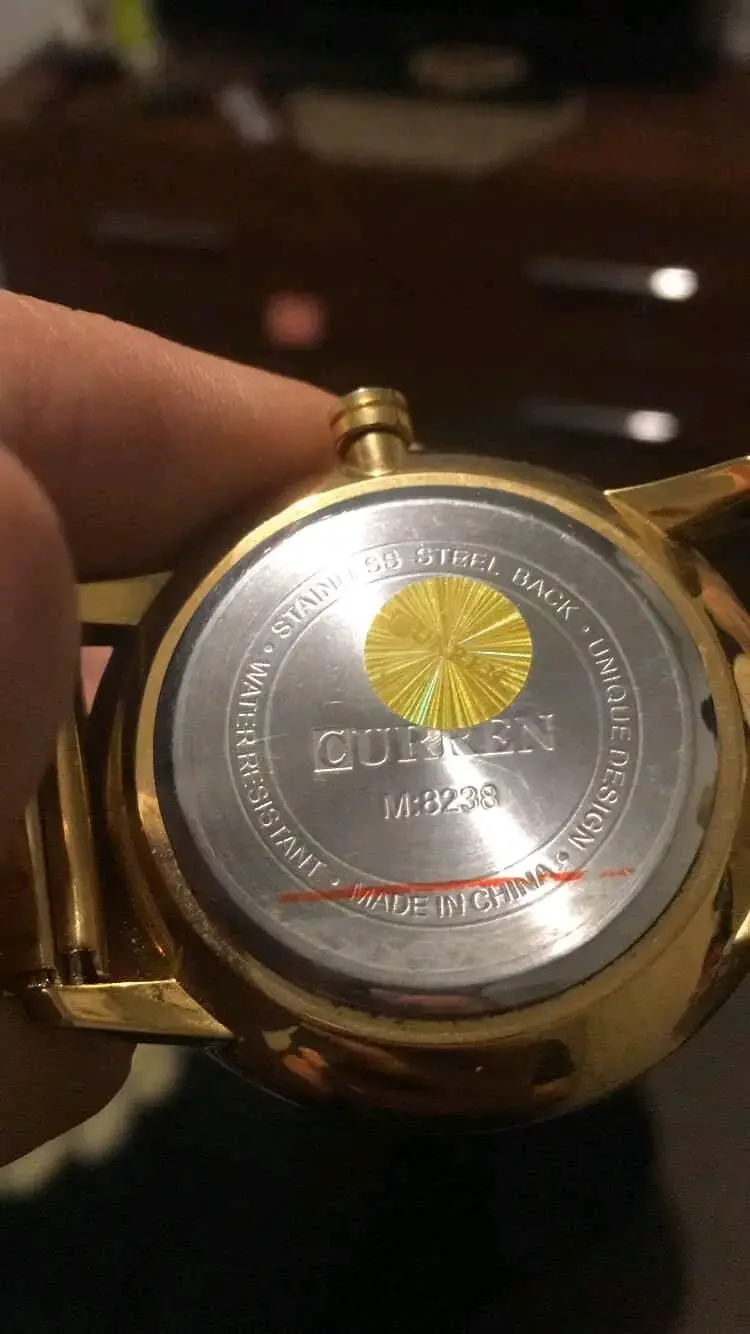 Reloj dorado de malla metálica Curren - 3
