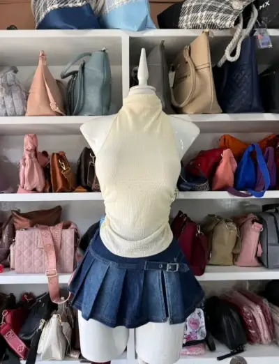 Top sin mangas blanco para mujer - miniatura 1