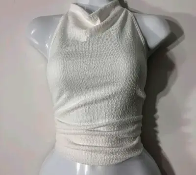 Top sin mangas blanco para mujer - miniatura 2