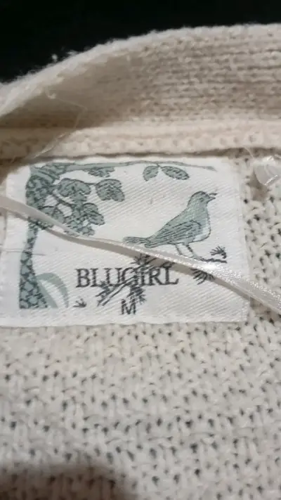 Cardigan de punto beige con bordado floral Blugirl - miniatura 4