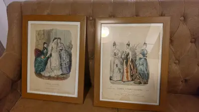 Cuadros con ilustraciones vintage de moda - miniatura 1