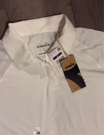 Polera Polo Blanca Diadora para Mujer Talla M - miniatura 3