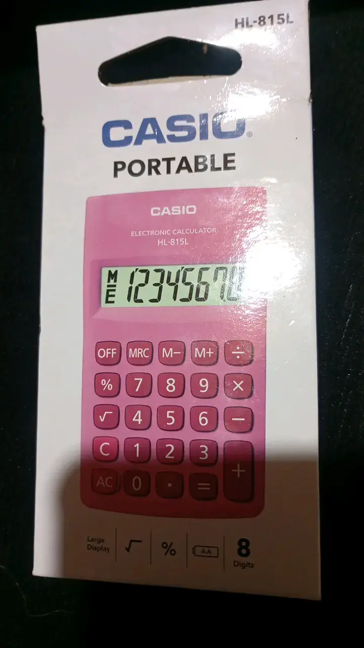 Calculadora Electrónica Casio HL-815L Rosa - 2