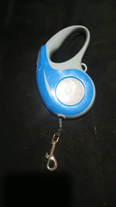 Correa retráctil para perro azul y gris - miniatura 1