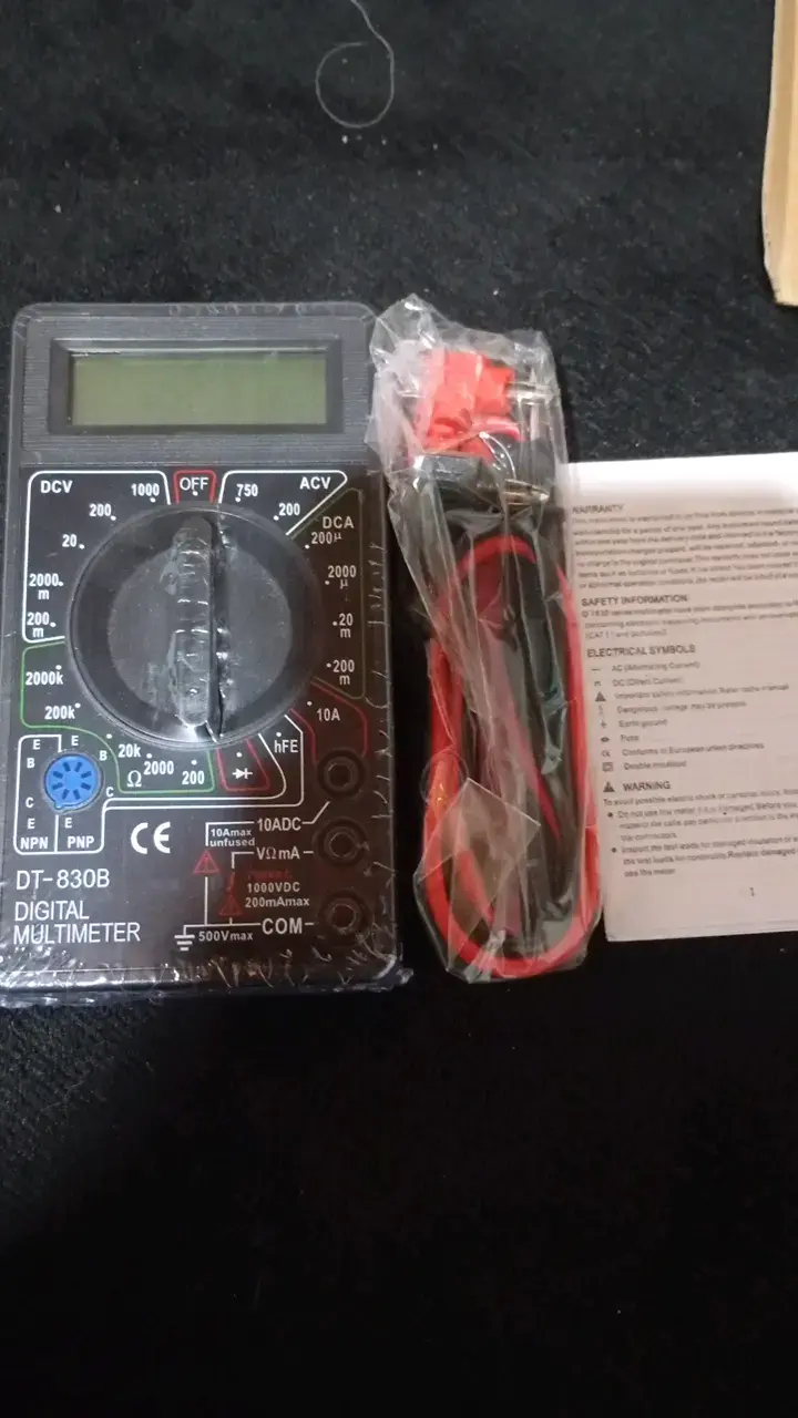 Multímetro digital DT-830B con cables - 2