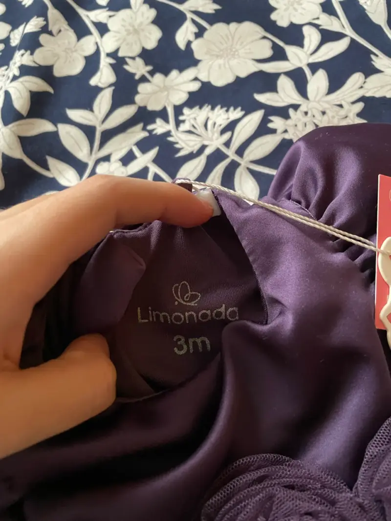 Vestido de bebé morado con tul Limonada - 2