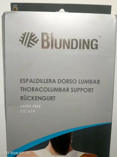Espaldillera Dorso Lumbar Blunding CC-614 Talla S - miniatura 1