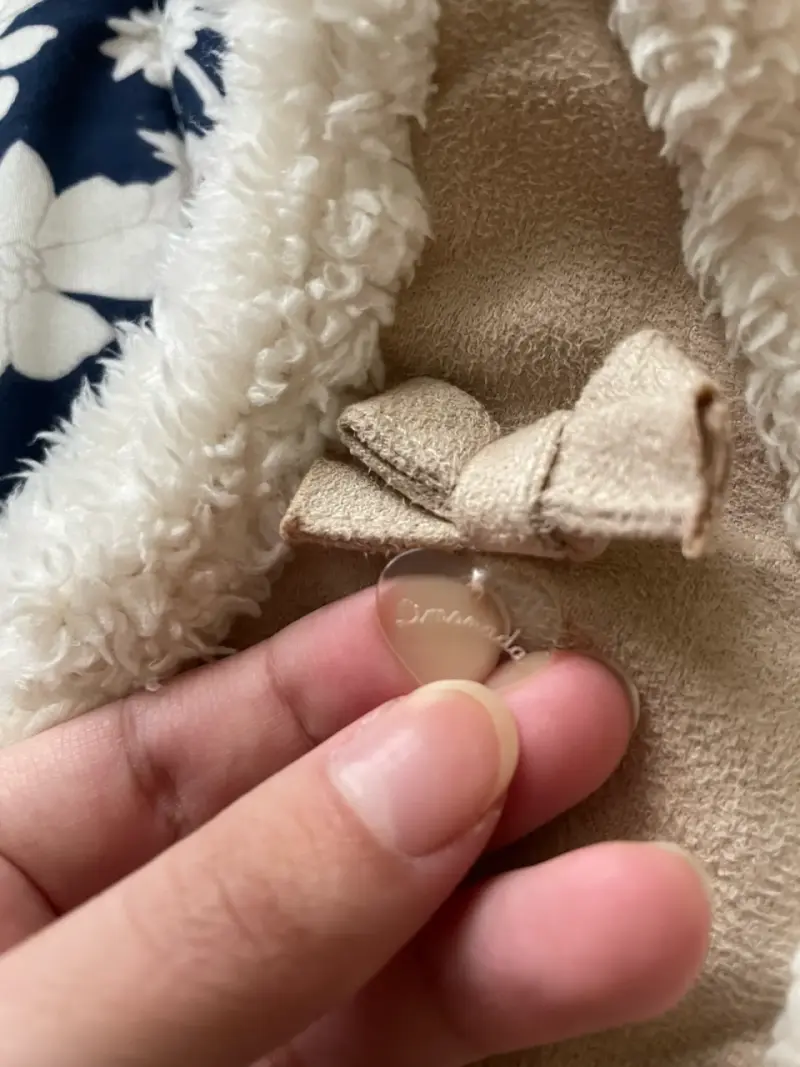 Chaleco de bebé con forro de peluche beige - 2