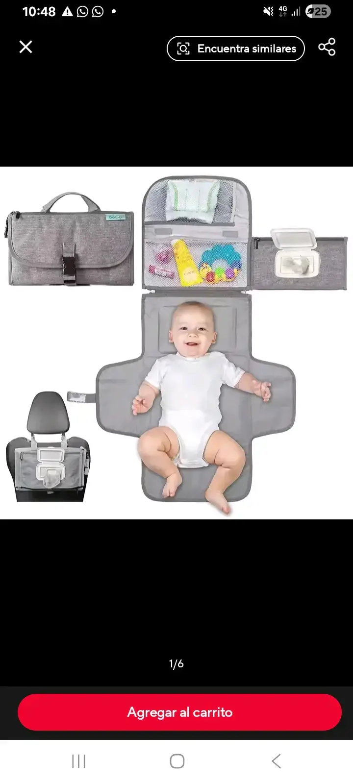 Bolso organizador para coche de bebé con cambiador - 2