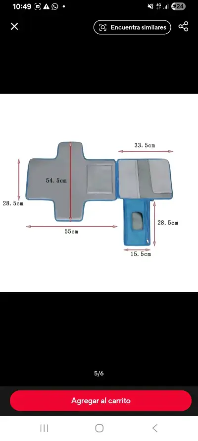 Bolso organizador para coche de bebé con cambiador - miniatura 3