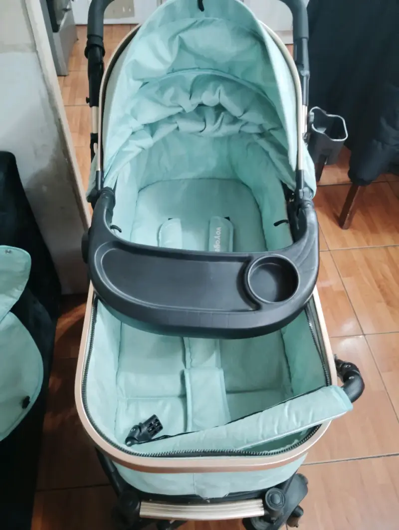 Coche de bebé convertible verde menta - 5