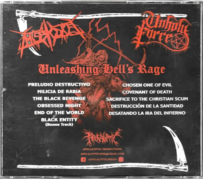Unholy Force Miserycore ‎– Unleashing Hell's (CD) - 2