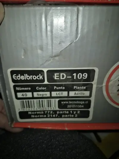 Botas de Seguridad Negras Edelbrock ED-109 - miniatura 4