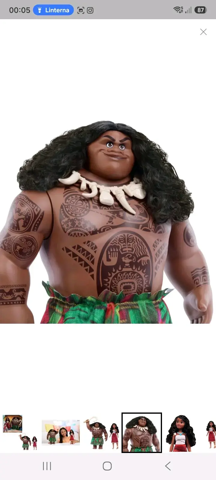 Set de Figuras Moana y Maui de Disney Mattel - 6