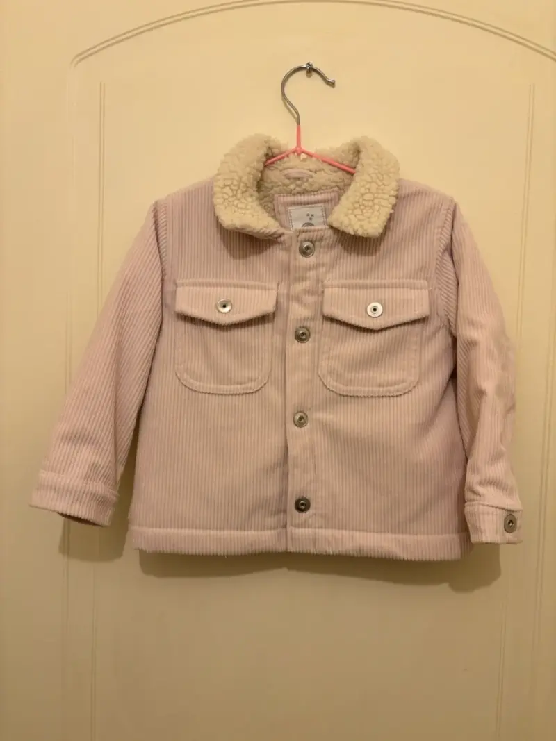 Chaqueta de pana para niño con forro de lana