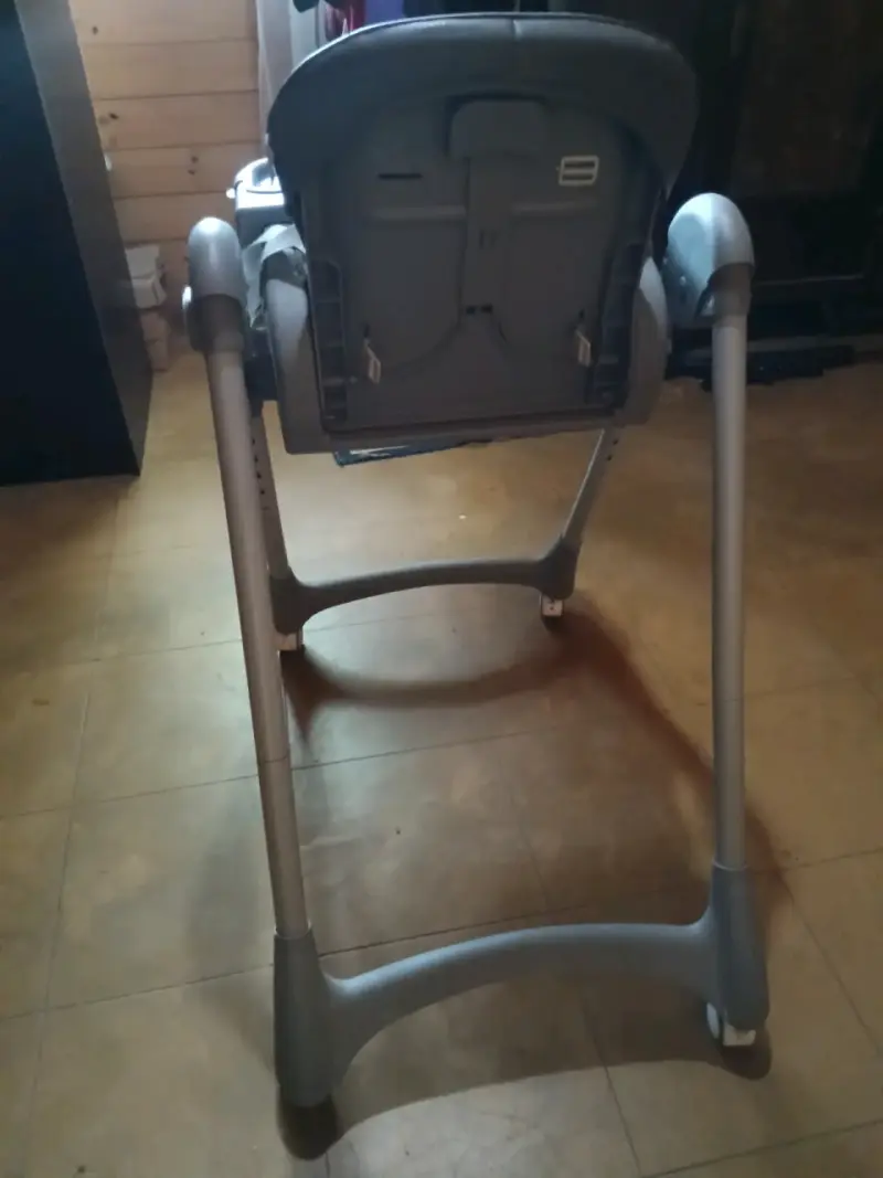 Silla de comer para bebé plegable gris - 4