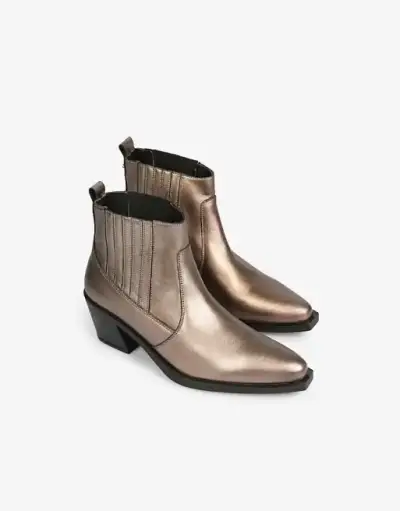 Botines de cuero metalizado Scalpers - miniatura 1