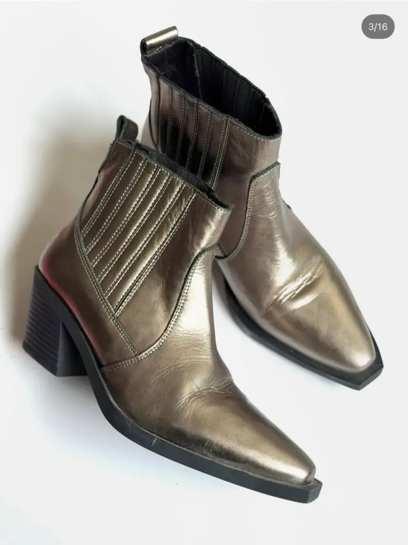 Botines de cuero metalizado Scalpers - 4