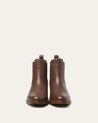 Botines de cuero marrón Romano - miniatura 4