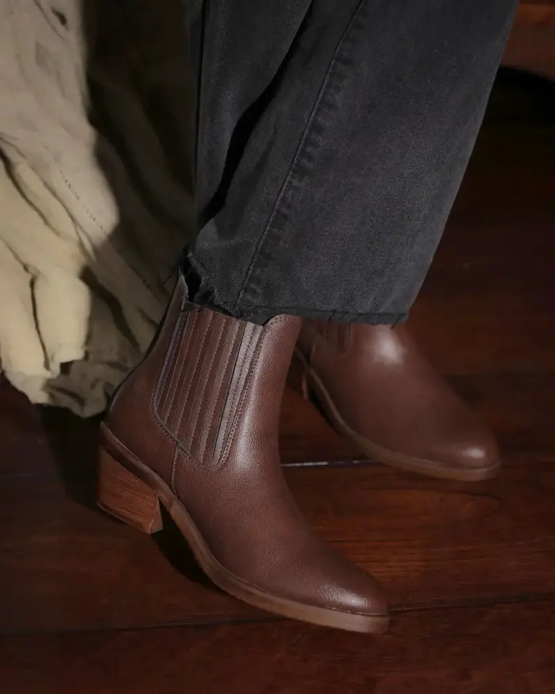 Botines de cuero marrón Romano - 6