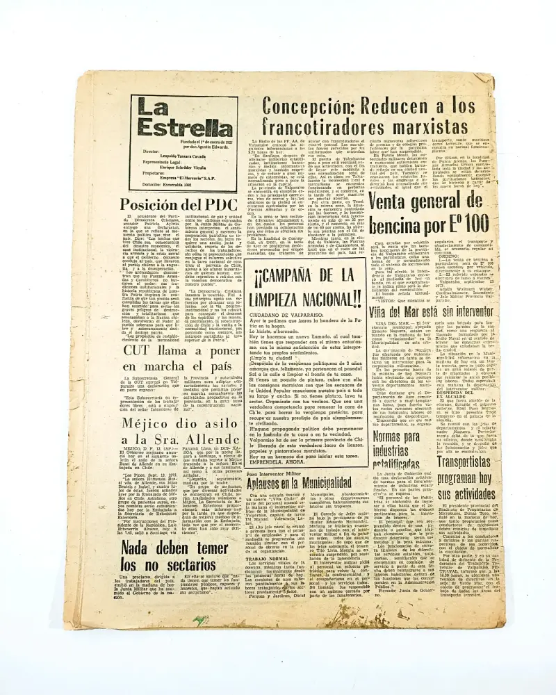 La Estrella de Valparaíso, 13 de Septiembre 1973. - 4