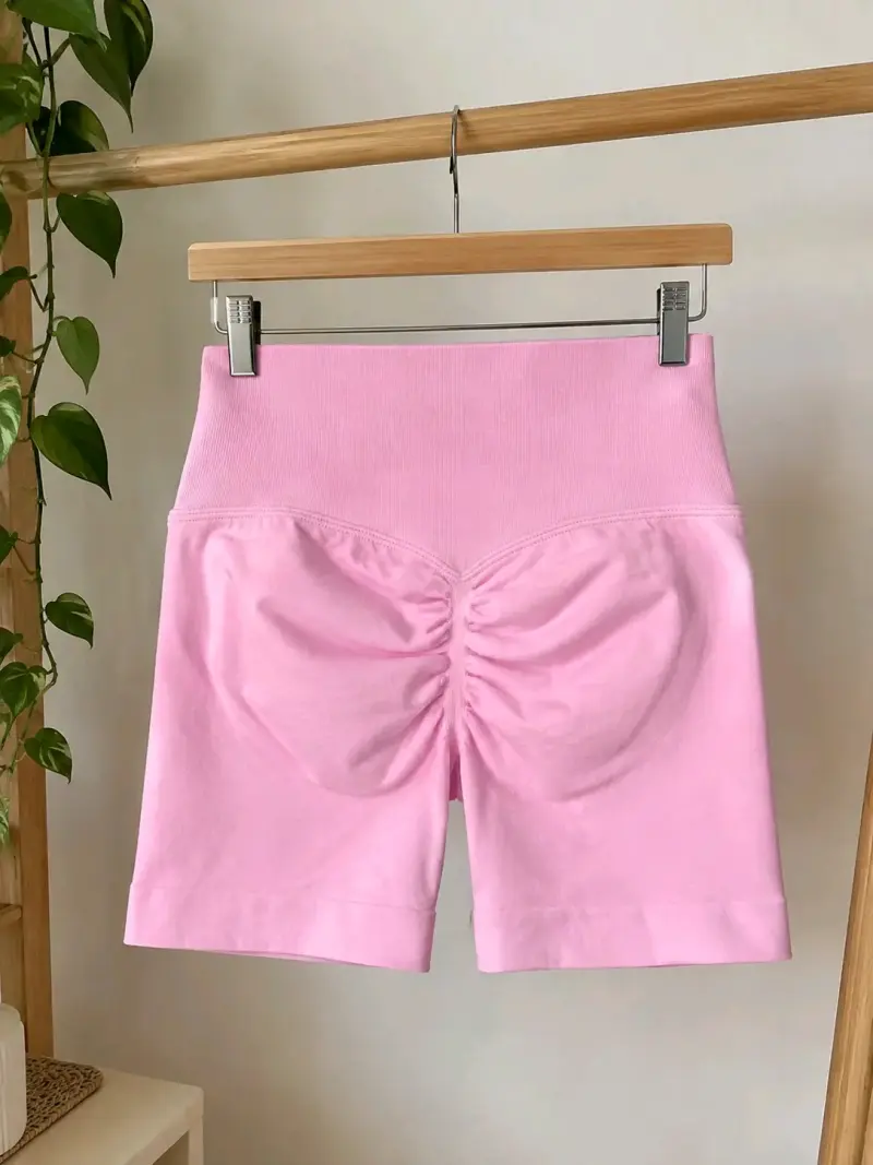 Shorts deportivos rosados para mujer