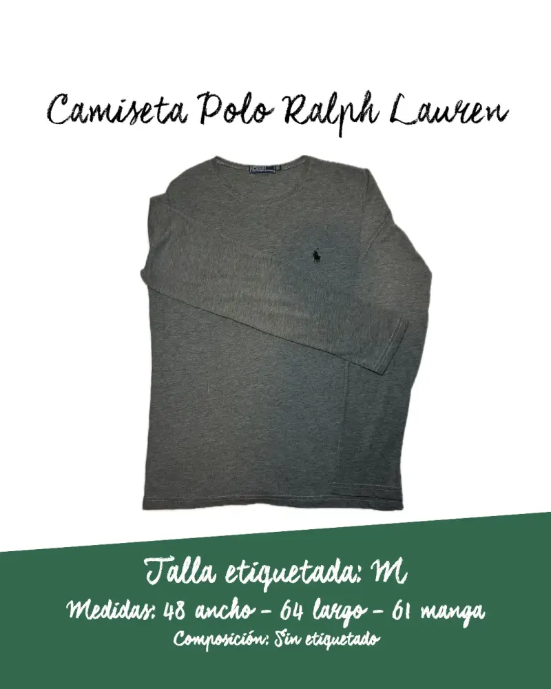 Camiseta Polo Ralph Lauren gris talla M