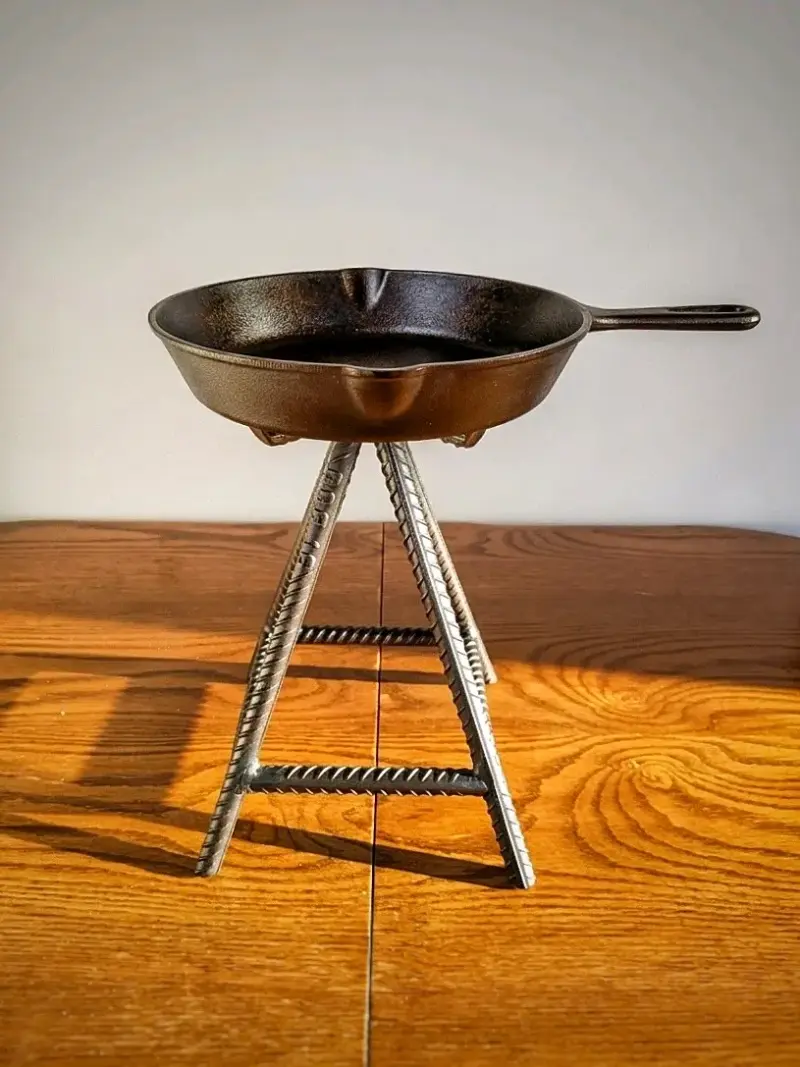 Soporte de hierro para fogata o parrilla - 2