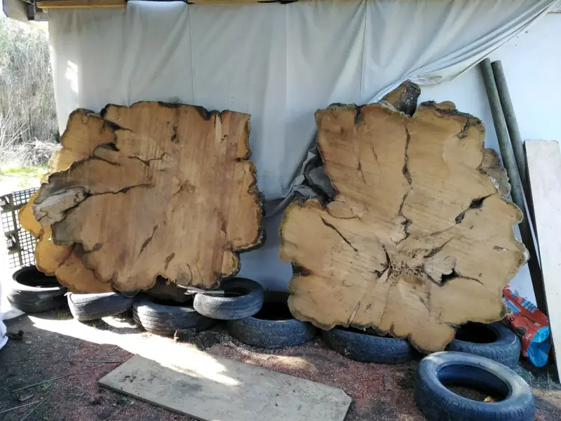 Tablón de madera nativa, quinchos y mesas grandes - 3