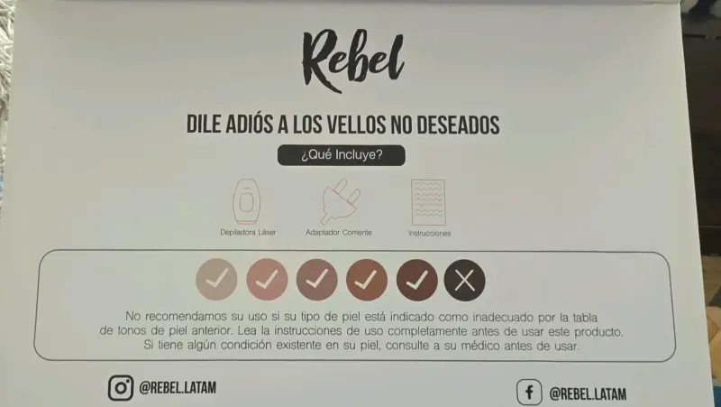 Depiladora Láser Rebel Skin Portátil - 2