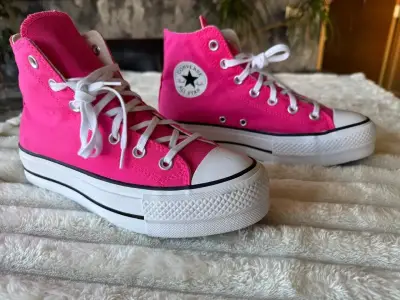 Zapatillas Converse All Star rosadas de lona - miniatura 1